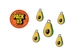 Dije Esmaltado Paltas Plateado x 5 unidades